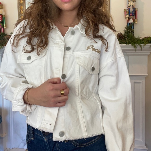 PacSun cropped white jean jacket - Picture 2 of 6